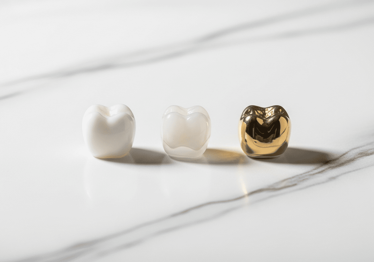 porcelain zirconia gold dental restoration materials