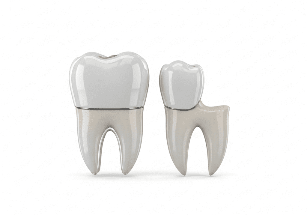 onlay vs crown tooth coverage diagram